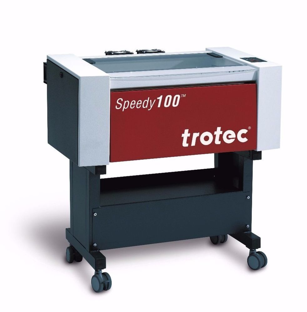 Лазерный гравер TROTEC Speedy-100R на базе газового CO2 лазера, оснащен вращателем